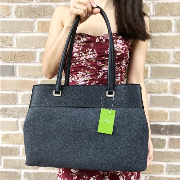 Gaby’sBags👜💕NWT Kate Spade Large Tote felt Bow - Picture 5 of 8